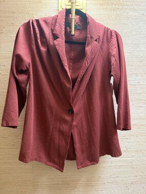 Forever 21 Mauve Rose Single Button Longline Blazer Size Small